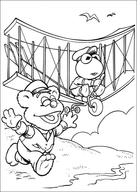 Plansa de colorat cu Bebelusi Muppet 23 16